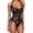 Coffee, variant on QHFBli Women's Punk Rock Leather Buckle-up Corset Bustier Shapewear Bodysuit Scale Steel Bone Buckle
