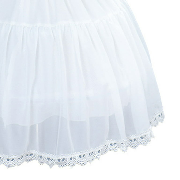 GENEMA Crinoline Underskirt Petticoat Cage Knee Length for Women Girls  2-Hoop Skirt 