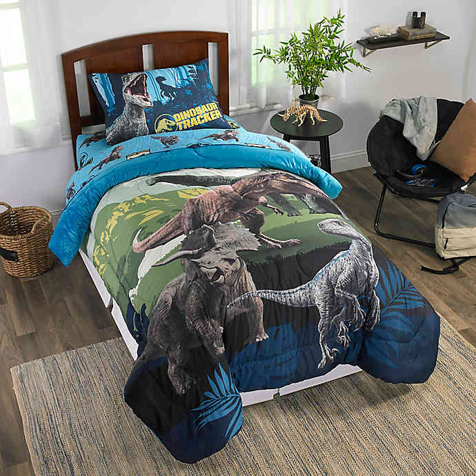 JURASSIC WORLD TWIN/FULL REVERSIBLE COMFORTER IN BLUE - Walmart.com