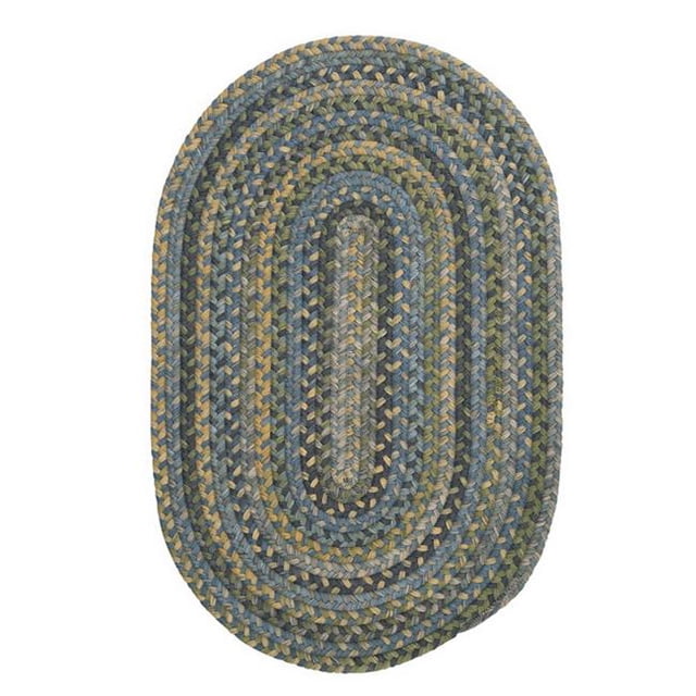 Colonial Mills Rug RU50R096X132 Rustica - Whipple Blue 8 ft. x11 ft. Braided Rug