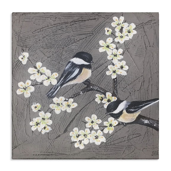 Stupell Industries Cottage Birds & Apple Blossoms Canvas Art, 17 x 17, by Jade Reynolds