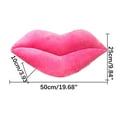 thumbnail image 3 of Lip Shape Throw Pillows Plush Valentine Soft Velvet Lips Cushion Plush Large Pillows for Birthday Anniversary Living Room Bedroom Sofa Decoration(20*10 in,pink), 3 of 8