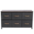 thumbnail image 6 of BAYUELSWU Dresser with 6 Drawers, 3-Tier Fabric Storage Tower, Storage Unit with Pull Fabric Drawers and Metal Frame, Wooden Tabletop for Closets, Dorm Room, Hallway (Gray), 6 of 6