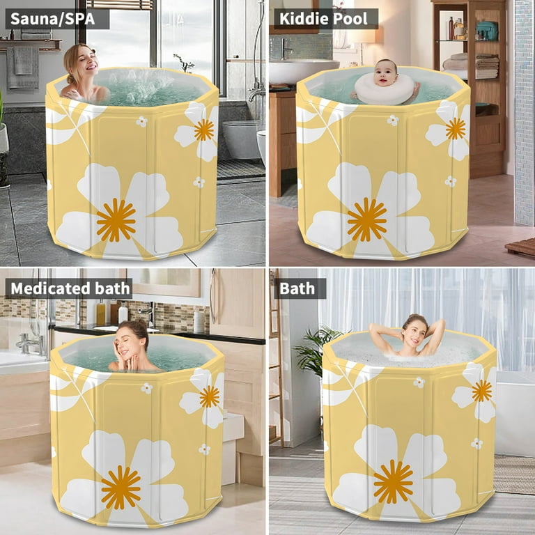Foldable Bathtub: Portable, No-Installation, for Adults, Kids