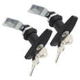 thumbnail image 2 of Cerradura de manija en forma llaves, fijación de remolque, accesorios de manija en T, 2 uds. 2 uds negro Cola Cerradura de puerta de garaje, 2 of 7