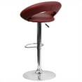 thumbnail image 4 of Bowery Hill Adjustable Faux Leather Rounded Back Bar Stool in Burgundy, 4 of 4