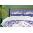 thumbnail image 4 of Ambesonne Flower Landscapes Duvet Cover Set, Cherry Blossoms, Calking, Ceil Blue Pale Pink, 4 of 6