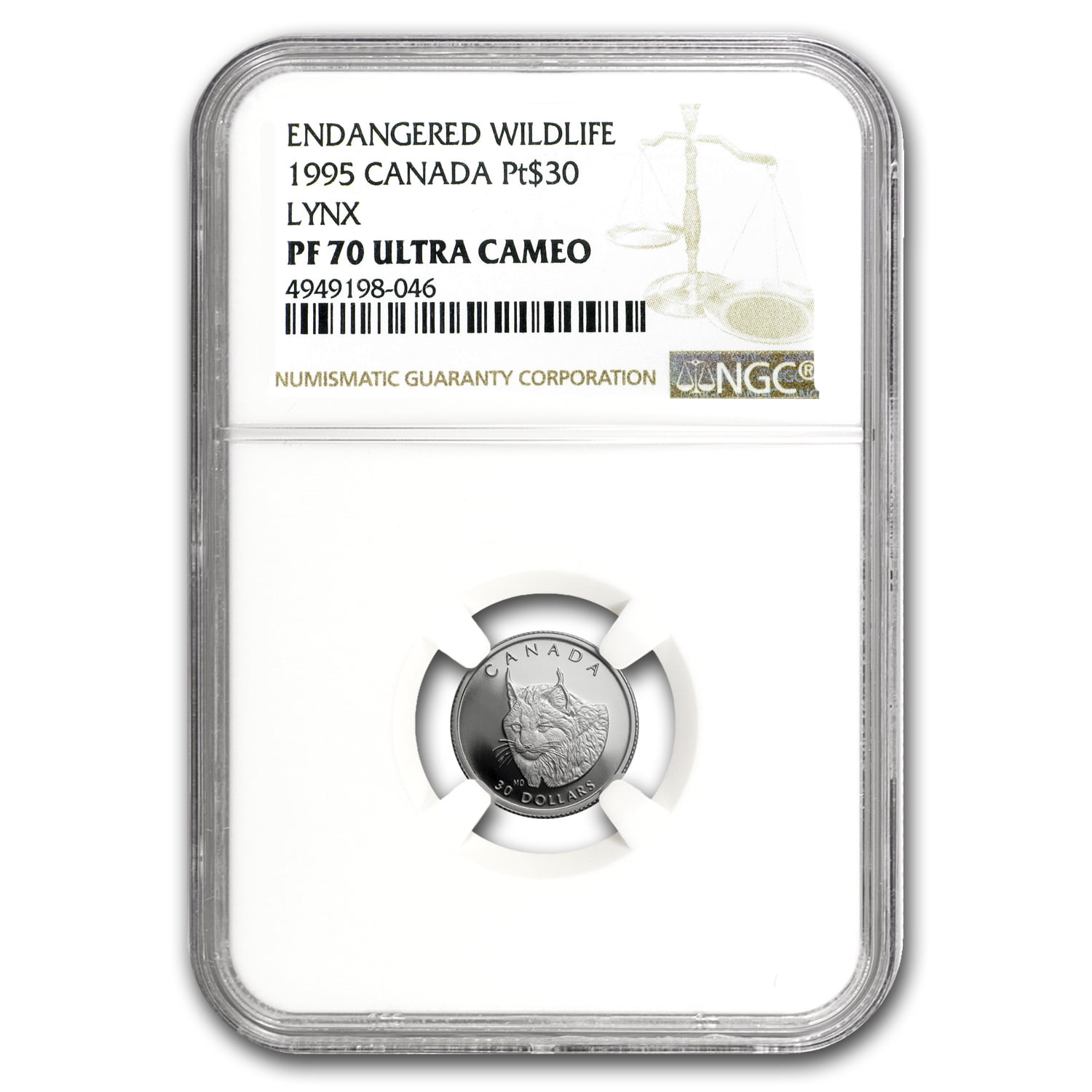 1995 Canada 1/10 oz Proof Platinum $30 Lynx PF-70 NGC - Walmart.com