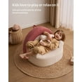 thumbnail image 5 of Toddler Chair Comfy, Foam Kids Chair with Soft Teddy Plush, Toddler Reading Chair with Cute Rainbow Designs- Light Cream, 5 of 18