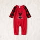thumbnail image 5 of Conjunto de pijama polar de manga larga a juego para toda la familia con ciervos navideños y letras bordadas en rojo (resistente al fuego), 5 of 5