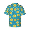 thumbnail image 4 of Xecao Bee Sunflower print Hawaiian shirt - a stylish short-sleeve button-down for men, perfect for casual beach and tropical outings., 4 of 9