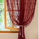 thumbnail image 1 of Cortinas YJ YANJUN de encaje burdeos, 150 x 213 cm, diseño floral victoriano, 1 of 6