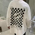 thumbnail image 2 of Tops Sudaderas Estampadas Camisetas a Cuadros para Hombre Ropa Holgada Masculina 100℅ Algodón Estética Ropa de Calle Diseñador Tendencias de Moda 2024, 2 of 4