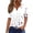 White-T Shirts, variant on Split Neck Short Sleeve T Shirts for Women Plus Size Stars and Stripes 250th Anniversary USA Oversized Tunic Summer Casual Lightweight Blouse White L