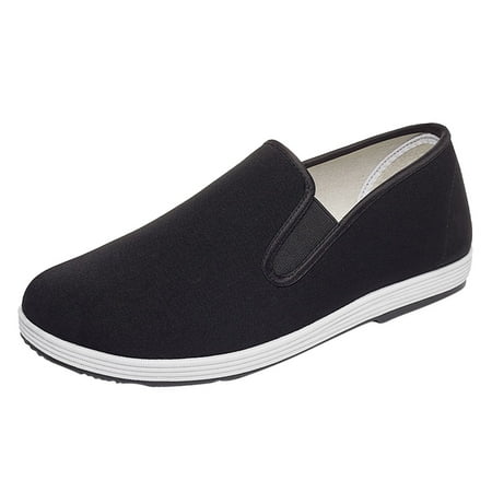 

Mackneog Autumn Men Casual Shoes Flat Lightweight Comfortable Solid Color Shallow Slip On Simple Style Gift on Clearance