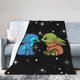 thumbnail image 1 of Manta de microfibra ultra suave YodA con estampado 3D de moda para todas las estaciones, para sofá, cama, manta cálida, perfecta para niños, adultos, regalo de cumpleaños familiar, 40 x 30 pulgadas, 1 of 5