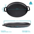 thumbnail image 3 of Sunnydaze 13.75" Cast Iron Pizza Pan with Handles, 3 of 6