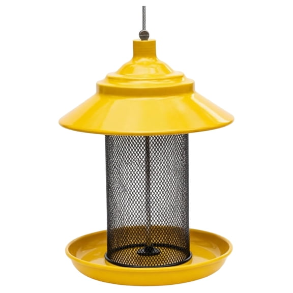 FEISHENTT Finch Feeder for Outside, Thistle Bird Feeder Large Capacity & Squirrel Proof, 2.5 LB Metal Mesh Tube Hanging Feeder 21x15cm