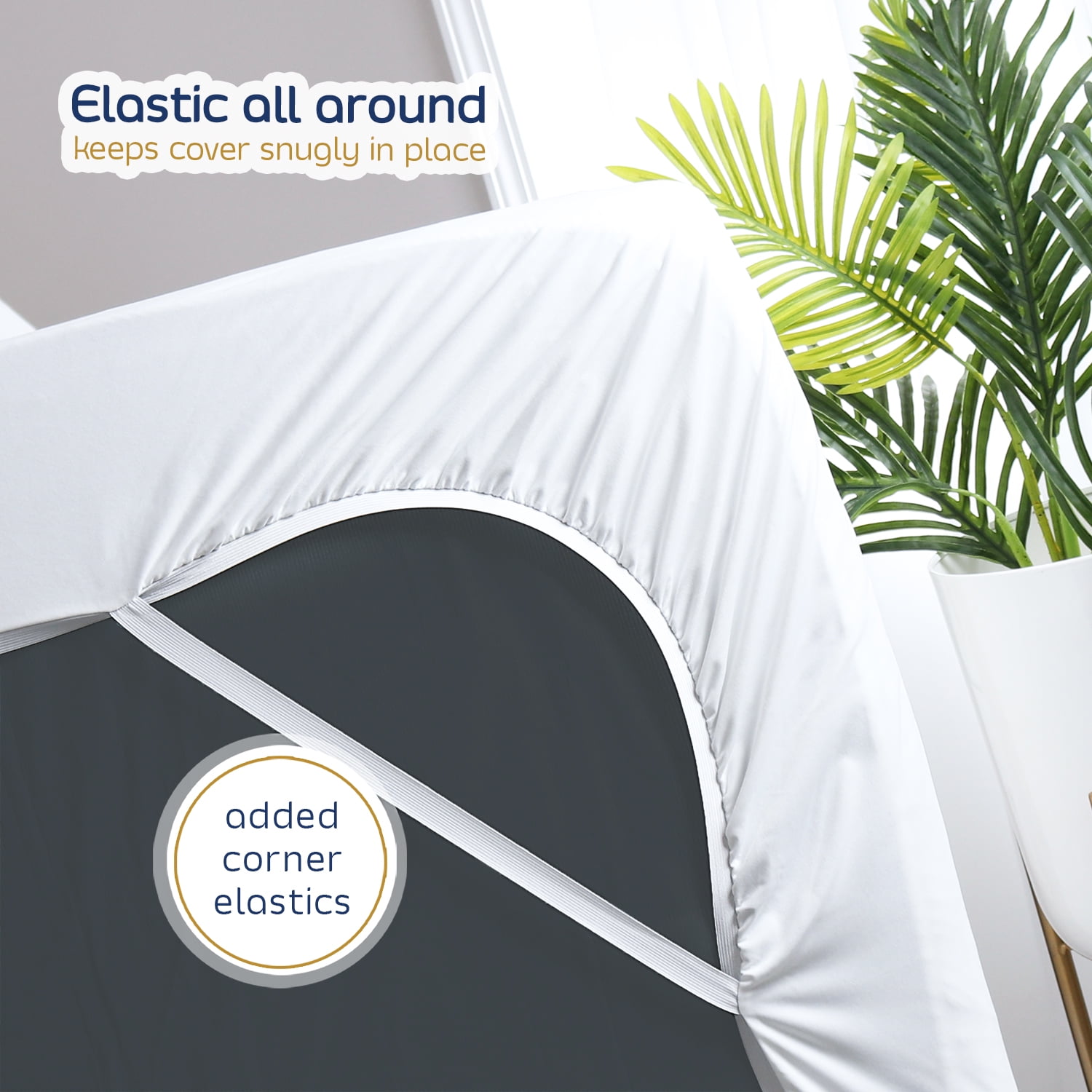 Lammaloe Waterproof King Mattress Protector, Premium Cooling Mattress Pad, Mattress Cover Fits Mattresses Up to 21 inches
