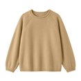 thumbnail image 4 of DailyTrove Women Crew Neck Raglan Sleeve Knit Sweater, Solid Color Loose Casual Pullover Jumper Tops, 4 of 5