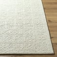 thumbnail image 3 of Hauteloom Yadid Boho Hand Woven Wool Natural Fiber Soft Area Rug - Traditional Floral Damask Carpet for Living Room, Bedroom, Dining Room - Sage, Light Green, Cream - 2' x 3', 3 of 6