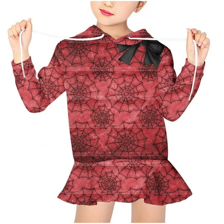 

Dezsed Dress For Girls Halloween Girl S Fall Clothes Oversized Sweatshirt Long Sleeve Pullover Hoodie Child Cute Cartoon Print Dress Party Dresses