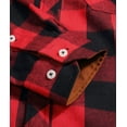 thumbnail image 5 of SPEEDRUN Men's Flannel Shirts Cotton Long Sleeve Shirt Casual Button Down Shirts with 2 Pockets, 5 of 8