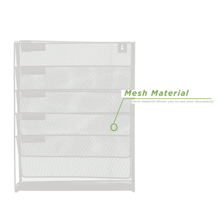  Kuntine.B 7-Tier Hanging File Organizer Vertical Wall File  Organizer Wall File Holder, Mesh Magazine Rack Mail Document Organizer for  Office School Home : Office Products