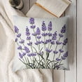 thumbnail image 3 of YINGXI Purple Lavender Flowers Pillowcases Floral Vector Illustration Art Painting Pillow Case Decorative Throw Pillow Cover for Home Sofa Office 12x12in, 3 of 5