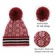 thumbnail image 3 of Gorro de lana para hombre y mujer, gorro de punto con diseño de patchwork y mezcla de lana, gorro cálido con diseño geométrico de diamantes, 3 of 5