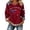 Red, variant on USA 250th Anniversary Shirt Women Patriotic Crewneck Denim Patchwork Pullover Sweatshirts Color White Size M