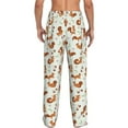 thumbnail image 3 of Uemuo Squirrel Playing Pattern Men's Wide Leg Palazzo Lounge Pants with Pockets Light Weight Loose Comfy Casual Pajama Pants-Medium, 3 of 9
