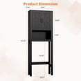 thumbnail image 3 of Yiwa Small Space Saving Toilet Rack, 23.6 Inches Wide, Features Adjustable Shelf and Anti-Tip Device for Bathroom Organization, 3 of 8
