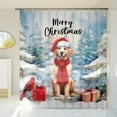 thumbnail image 3 of Merry Christmas Golden Retriever Enjoys Woofmas Winter Xmas Holiday Shower Curtain Goldens Dog Lover Gifts Idea Waterproof Bathroom Bathtub Curtain - 02022, 3 of 5