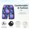 thumbnail image 3 of Sikiie White Skull Flower Print Men's Double Layer Swimming Trunks, Adjustable Waistband and Pockets Sports Swimming Trunks, Beach Swimwear-XX-Large, 3 of 6