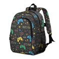 thumbnail image 2 of Game Controller Black Pattern Backpack for School, Cute School Bag with Adjustable Shoulder Straps and Padded Back, 15"x11.42"x5.5", 2 of 5