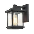 thumbnail image 6 of LNC 1-Light Black Square Outdoor Wall Sconce, Exterior Light Fixtures with Clear Glass, 6 of 13
