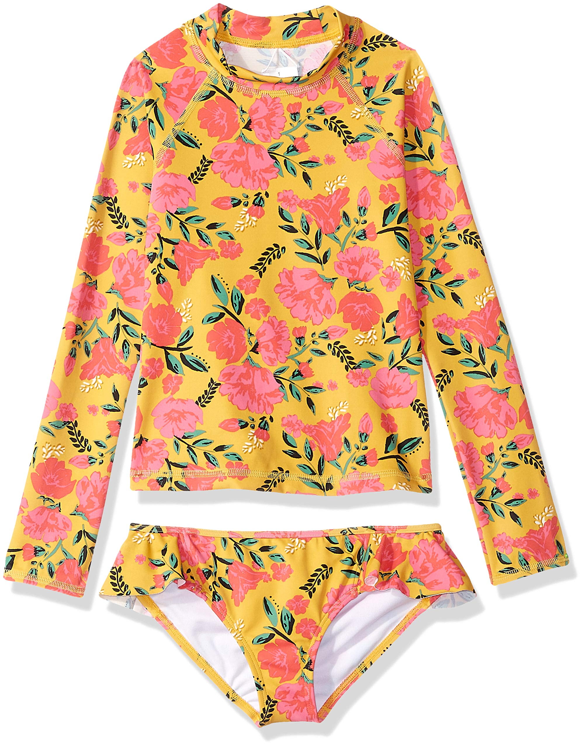 Billabong Girls Swimwear Pink Sun Dream Floral Rashguard Set 12