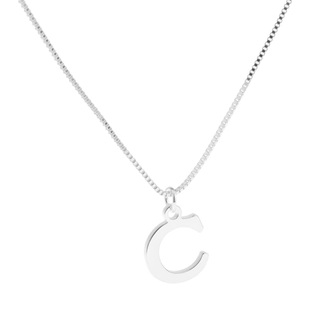 Collar con letras, collar con alfabeto, joyería de moda, collares pendientes para cumpleaños Plata