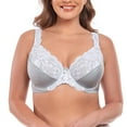 thumbnail image 2 of Women's Plus Size Sexy Lace Full Coverage Unpadded Underwire Bras Minimizer Mesh Bras for Big Bust 44B, 2 of 7