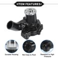 thumbnail image 4 of Unique Bargains Water Pump for Isuzu 6BD1 6BD1T No.1136108190/5136100262/1136108770 with Gasket Kit, 4 of 6