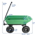 thumbnail image 5 of GDF Studio Poly Garden Dump Truck with Steel Frame, 10" Pneumatic Tires, Heavy Duty Folding Cart, Green, 5 of 17