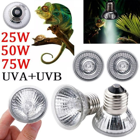 Blarkrus UVA UVB 25-75W Reptile Heat Basking Light Bulb Lamp For Tortoise Lizard Turtle N