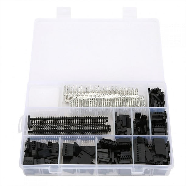 Conector macho hembra electrónico, 1450 piezas Kit de conector macho electrónico de 2,54 mm Conector macho electrónico Diseño elevado Jadeshay A