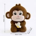 thumbnail image 3 of 23cm Realistic Banana Monkey Stuffed Plush, Soft Brown Monkey Stuffed Animal, Huggable Cartoon Monkey Plushie, Collectible Plush Toy for Home Decor, Gift for Monkey Lovers & Collectors, 3 of 4