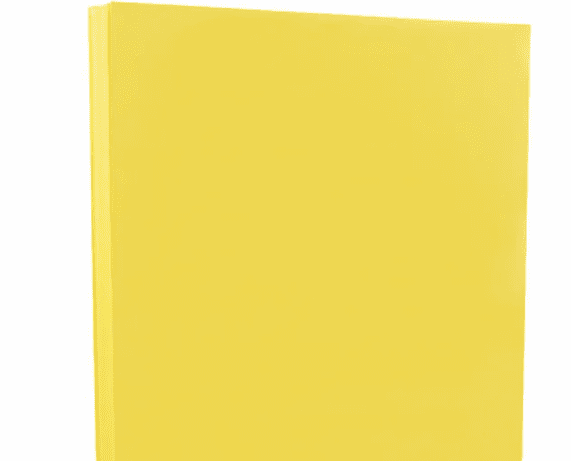 JAM Paper Vellum Bristol, 8 1/2 x 11, Yellow, 67lb, 2 packs of 50