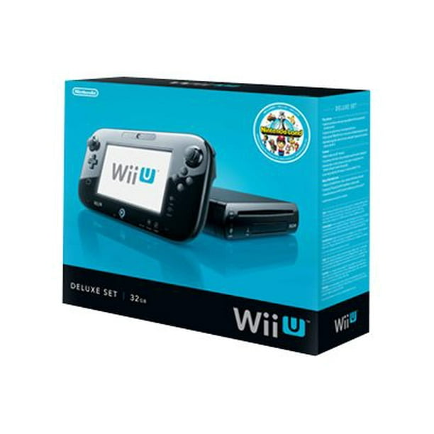 Nintendo Wii U Console Black Deluxe Set Walmart Com Walmart Com