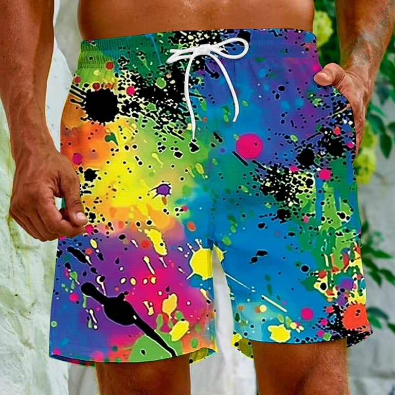 Summer Men Shorts Under $5! Xqxayjr Hawaiian Men's Summer Beach