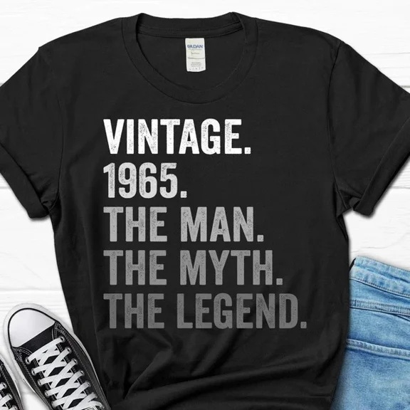 DOPASHIRT 60Th Birthday Gift For Men, Turning 60 Shirt For Him, Born In 1965 Grandpa Unisex S-5XL Hot Trending Shirt, Vintage Birthday Gift