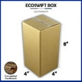 thumbnail image 3 of EcoSwift Brand Premium 4x4x8 Cardboard Box Mailing Packing Shipping Box Corrugated Carton 23 ECT, 4"x4"x8", Brown, 1-Box, 3 of 4